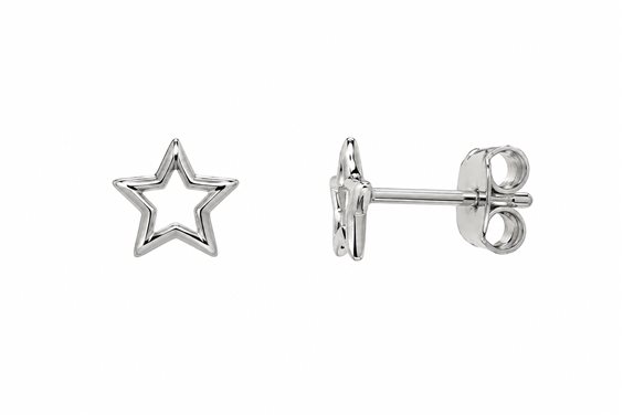 Boucles d'oreilles Lo Scrigno Gioielli Femme in Or blanc STELLE VUOTE 1,20 CIZETA - STELLE VUOTE 1,20 CIZETA
